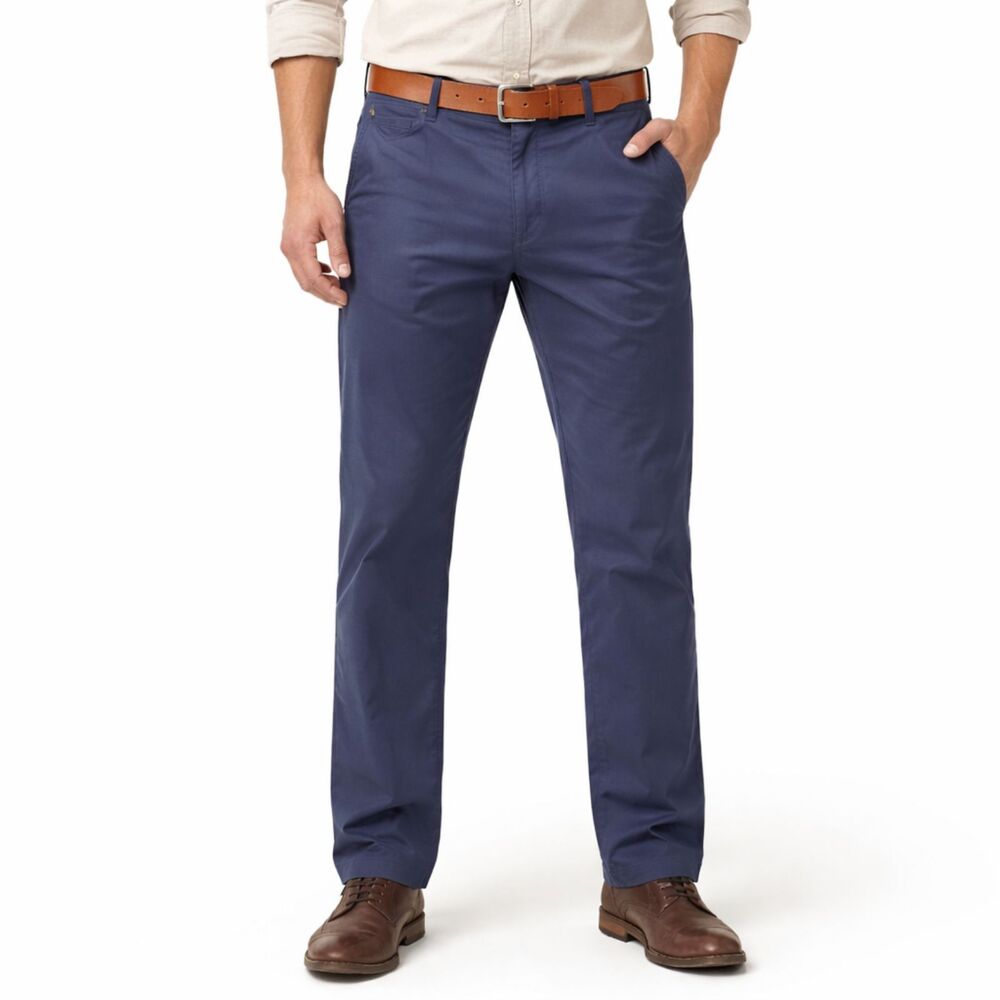 Tasc Motion Bamboo Blend Tailored Chino Pants Navy 34x30 Stretch Golf